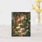 Our Lady of the Roses - Madonna with child カード (黄色い花)