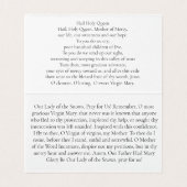 Our Lady of the Snows Prayer Card (内部フラット)