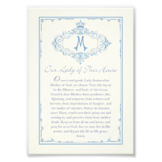 Our Lady of This House Prayer Printable 5x7 フォトプリント