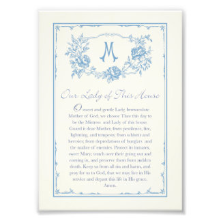 Our Lady of This House Prayer Printable 5x7 フォトプリント