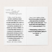 OUR LADY OF WALSINGHAM Prayer Card (内部フラット)