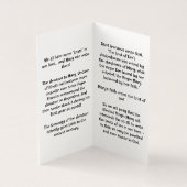 Our Lady Undoer of knots Prayer Card (内部)