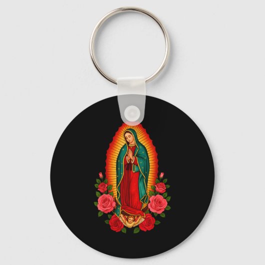 Our Lady Virgen De Guadalupe Saint Virgin Mary - C キーホルダー (正面)