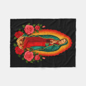 Our Lady Virgen De Guadalupe Saint Virgin Mary - C フリースブランケット (正面(横))