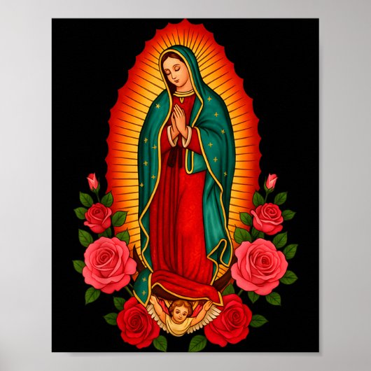 Our Lady Virgen De Guadalupe Saint Virgin Mary - C ポスター (正面)
