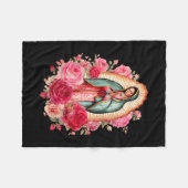 Our Lady Virgen De Guadalupe Saint Virgin Mary Nk  フリースブランケット (正面(横))