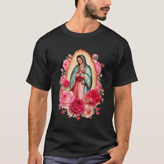 Our Lady Virgen De Guadalupe Saint Virgin Mary Nk Tシャツ (正面)