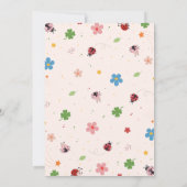 Our Ladybug Is On The Way Baby Shower 招待状 (裏面)