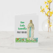 Our Lafy of LourdesFolded Greeting Card カード (黄色い花)