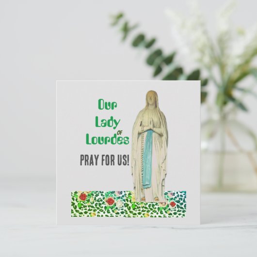 Our Lafy of LourdesFolded Greeting Card カード (スタンド正面)