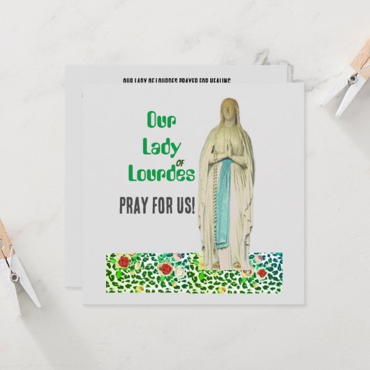 Our Lafy of LourdesFolded Greeting Card カード (正面/裏面インサイチュ)