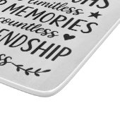 Our Laughs Are Limitless Friendship Quote  カッティングボード (角)