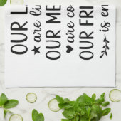 Our Laughs Are Limitless Friendship Quote  キッチンタオル (折り畳み)