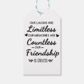 Our Laughs Are Limitless Friendship Quote ギフトタグ (正面)