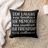 Our Laughs Are Limitless Friendship Quote  クッション (ブランケット)