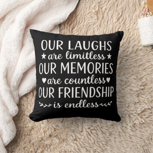 Our Laughs Are Limitless Friendship Quote クッション (ブランケット)