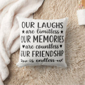 Our Laughs Are Limitless Friendship Quote  クッション (ブランケット)