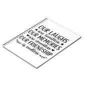Our Laughs Are Limitless Friendship Quote  ノートブック (左側)