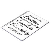 Our Laughs Are Limitless Friendship Quote ノートブック (左側)