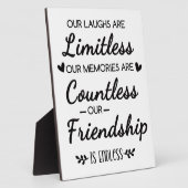 Our Laughs Are Limitless Friendship Quote フォトプラーク (側面)