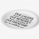 Our Laughs Are Limitless Friendship Quote ペーパープレート (アングル)