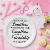 Our Laughs Are Limitless Friendship Quote ペーパープレート (パーティー)
