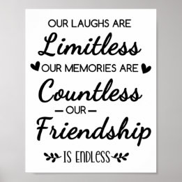 Our Laughs Are Limitless Friendship Quote ポスター
