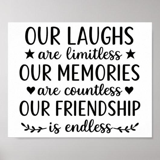 Our Laughs Are Limitless Friendship Quote  ポスター (正面)