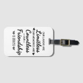 Our Laughs Are Limitless Friendship Quote ラゲッジタグ (正面横)