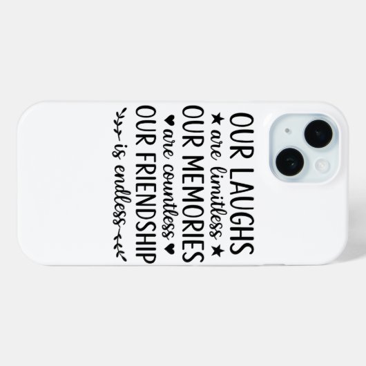 Our Laughs Are Limitless Friendship Quote  Case-Mate iPhoneケース (裏面 (横))