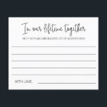 Our Lifetime Together Adventureアドバイス結婚ズ<br><div class="desc">これらの魅力的アドベンチャーバケットのリスト紙シートは、のゲストブックに伝統的対する完璧な代替結婚となる。お客様が一緒にカップルで最高の訪れたり、人生で一緒に行ったりするためのアイディアについて話し合わ結婚したせる！</div>