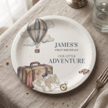 Our Little Adventure ファーストバースデー紙皿