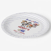 Our Little Animals Baseball 1st Birthday Party ペーパープレート (アングル)