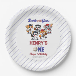 Our Little Animals Baseball 1st Birthday Party ペーパープレート