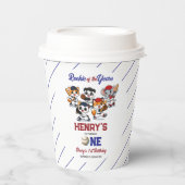 Our Little Animals Baseball 1st Birthday Party 紙コップ (正面)