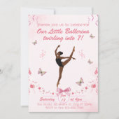 Our Little Ballerina Birthday Invitation 招待状 (正面)