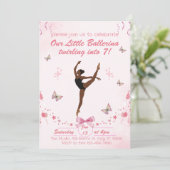 Our Little Ballerina Birthday Invitation 招待状 (スタンド正面)