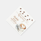 Our Little Bean Is Brewing Coffee Baby Shower スタンダードカクテルナプキン (角)