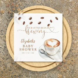 Our Little Bean Is Brewing Coffee Baby Shower スタンダードカクテルナプキン