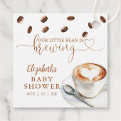 Our Little Bean Is Brewing Coffee Baby Shower フェイバータグ (裏面)