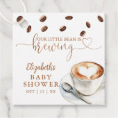 Our Little Bean Is Brewing Coffee Baby Shower フェイバータグ (正面)