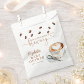 Our Little Bean Is Brewing Coffee Baby Shower フェイバーバッグ (クリップ留めされた状態)