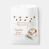 Our Little Bean Is Brewing Coffee Baby Shower フェイバーバッグ (正面)