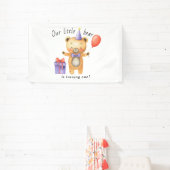 Our Little Bearは1歳の誕生日 Kids Birthday 横断幕 (インサイチュ)