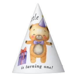 Our Little Bear is turning one Kids Birthday パーティーハット