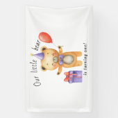 Our Little Bear is turning one Kids Birthday 横断幕 (縦)