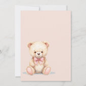 Our Little Bear on the Way Spring Fall Baby Shower 招待状 (裏面)