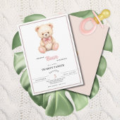 Our Little Bear on the Way Spring Fall Baby Shower 招待状