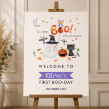 Our Little Boo 1歳の誕生日ウェルカムサイン