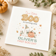 Our Little Boo 1歳の誕生日ハロウィンパーティーナプキン